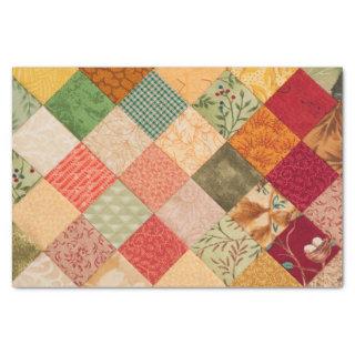 Quilting Squares Colorful Collage Pattern   Tissue Paper
