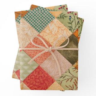 Quilting Squares Colorful Collage Pattern    Sheets