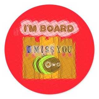 Quirky Bee Art Print Classic Round Sticker