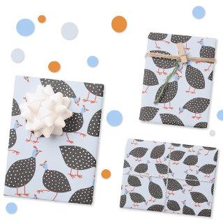 Quirky Guinea Fowl Bird Pattern  Sheets
