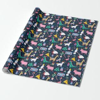Quirky Holiday Animals and Icons Pattern