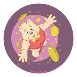 Quizzy Bear Classic Round Sticker