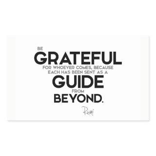 QUOTES: Rumi: Guide from beyond Rectangular Sticker