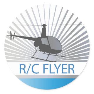 R-C Flyer Copter Classic Round Sticker