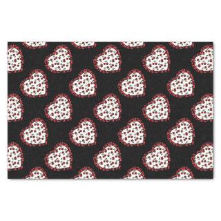RAB cherries Leopard Print Heart Rockabilly Tissue Paper
