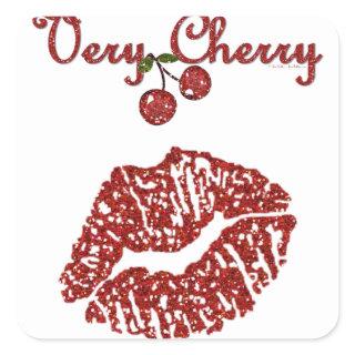 RAB Rockabilly Very Cherry Kiss Square Sticker