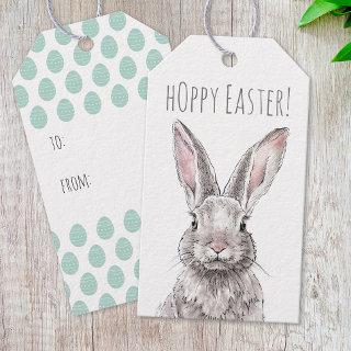Rabbit Bunny Animal art Hoppy Easter Cute Spring Gift Tags