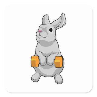 Rabbit Fitness Dumbbell Square Sticker