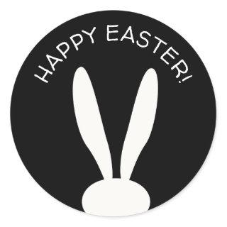 Rabbit Happy Easter Eggs Hunt Spring Party Modern Classic Round Sticker