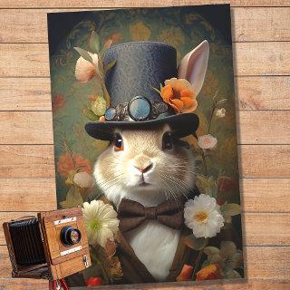 Rabbit in Suit and Hat 3 Decoupage Paper