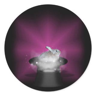 Rabbit  in the Magic Hat Classic Round Sticker