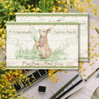 Rabbit Spring Carrot Patch Cottage Wood Decoupage Tissue Paper