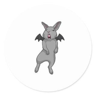 Rabbit with Bat wing Classic Round Sticker