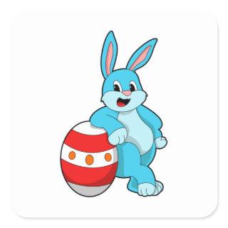 Rabbit with Easter egg Square Sticker