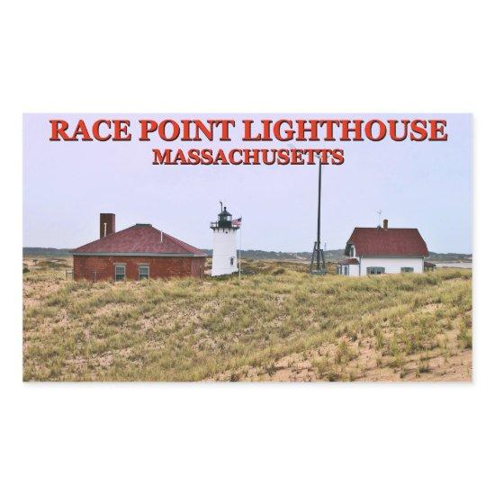 Race Point Lighthouse, Cape Cod, Massachusetts Rectangular Sticker