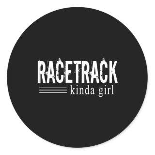 Racetrack Kinda Speedway Raceway Racing Classic Round Sticker