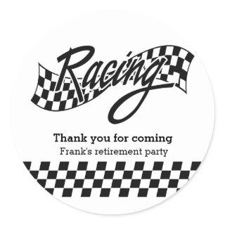 Racing Classic Round Sticker