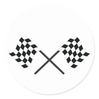 Racing Flags Classic Round Sticker