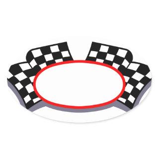 Racing Logo Oval Sticker