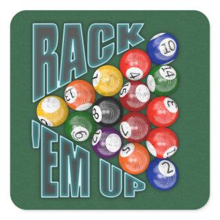 Rack Em Up Square Sticker