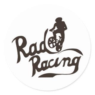 rad racing classic round sticker