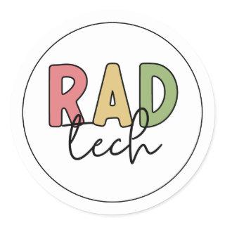 Rad Tech Radiologic Technologist Radiology Classic Round Sticker