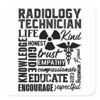 Rad Tech Technologist Xray Radiology Technician Square Sticker