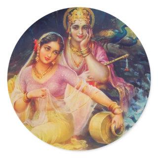 Radha and Krishna sticker