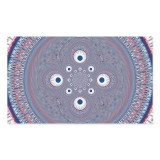 Radial Design Art Print Rectangular Sticker
