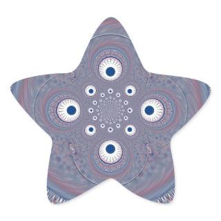 Radial Design Art Print Star Sticker