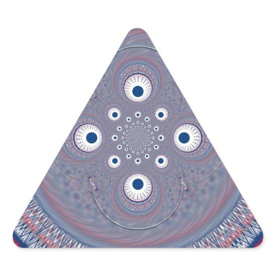 Radial Design Art Print Triangle Sticker