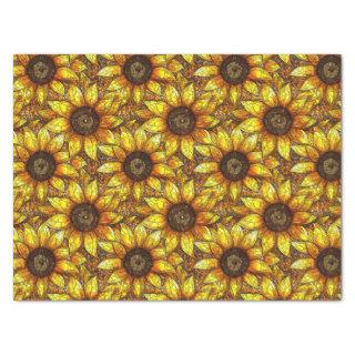 Radiant Sunflower Stained Glass  Tissue Paper