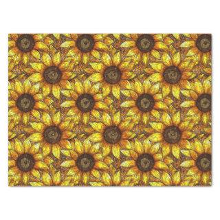 Radiant Sunflower Stained Glass  Tissue Paper
