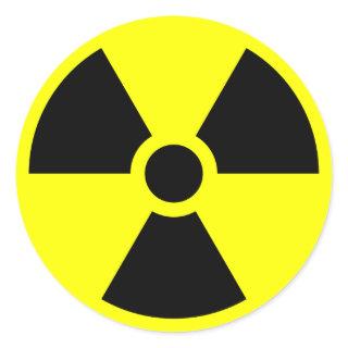 Radiation Sign Classic Round Sticker