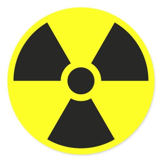 Radiation Sign Classic Round Sticker