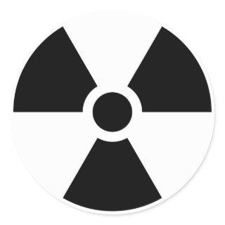 Radiation Trefoil Sign Symbol Warning Sign Symbol Classic Round Sticker