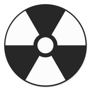 Radiation Trefoil Sign Symbol Warning Sign Symbol Classic Round Sticker