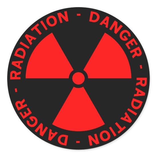 Radiation Warning Classic Round Sticker
