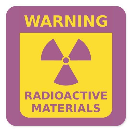 Radiation Warning Sticker