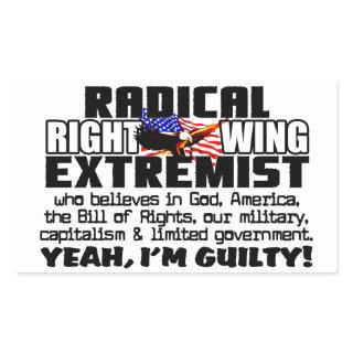 Radical Right Wing Extremist Rectangular Sticker