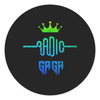 Radio A Classic Round Sticker