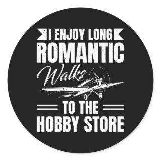 Radio Controlled Planes Rc Airplane Pilot Jet Rc P Classic Round Sticker