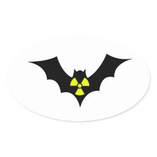 Radioactive Bat Oval Sticker