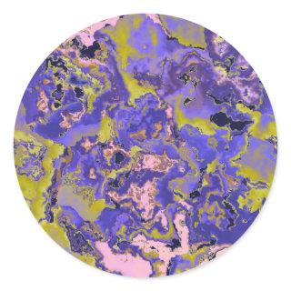 Radioactive Marble Classic Round Sticker