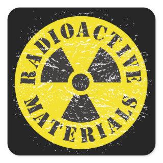 Radioactive Materials Square Sticker