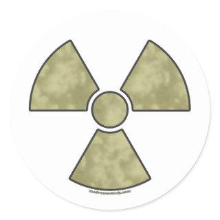Radioactive Warning Symbol Classic Round Sticker