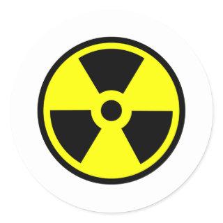 Radioactive Yellow And Black Symbol Classic Round Sticker