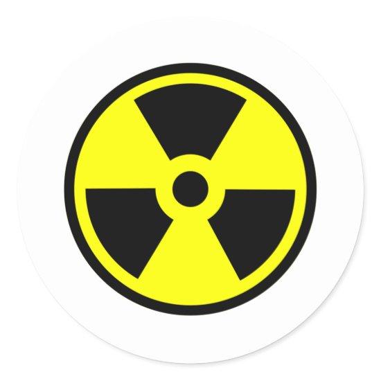 Radioactive Yellow And Black Symbol Classic Round Sticker