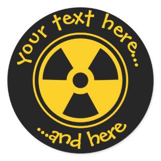 Radioactivity Warning Classic Round Sticker