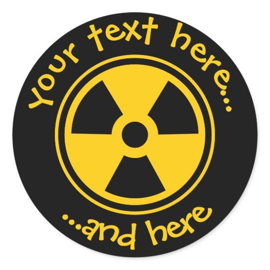 Radioactivity Warning Classic Round Sticker